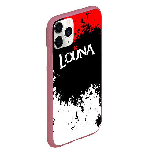 Чехол iPhone 11 Pro матовый Louna band / 3D-Малиновый – фото 2