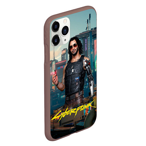 Чехол iPhone 11 Pro матовый Vi Cyberpunk2077 / 3D-Коричневый – фото 2