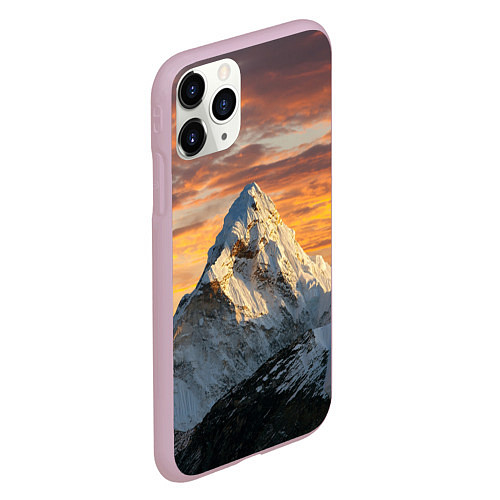 Чехол iPhone 11 Pro матовый Та самая Джомолунгма Сагарматха Everest / 3D-Розовый – фото 2