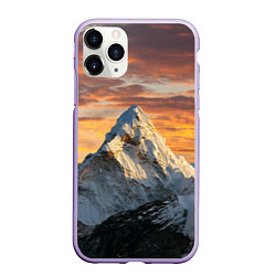 Чехол iPhone 11 Pro матовый Та самая Джомолунгма Сагарматха Everest, цвет: 3D-светло-сиреневый