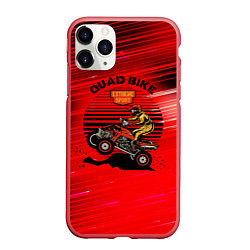 Чехол iPhone 11 Pro матовый QUAD BIKE Квадроцикл, цвет: 3D-красный