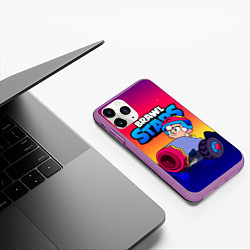 Чехол iPhone 11 Pro матовый Bonnie Бонни Brawl Stars, цвет: 3D-фиолетовый — фото 2