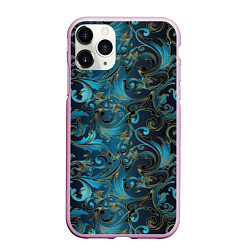 Чехол iPhone 11 Pro матовый Blue Abstract Узоры