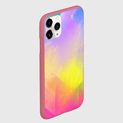 Чехол iPhone 11 Pro матовый Красочный неон, цвет: 3D-малиновый — фото 2