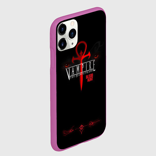 Чехол iPhone 11 Pro матовый BloodHunt / 3D-Фиолетовый – фото 2
