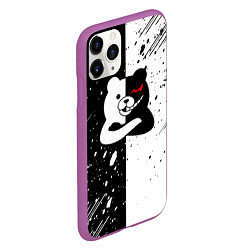 Чехол iPhone 11 Pro матовый Monokuma брызги, цвет: 3D-фиолетовый — фото 2