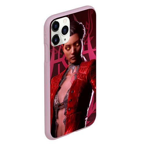 Чехол iPhone 11 Pro матовый Vampire: The Masquerade - Bloodhunt Кровавая Вальк / 3D-Розовый – фото 2