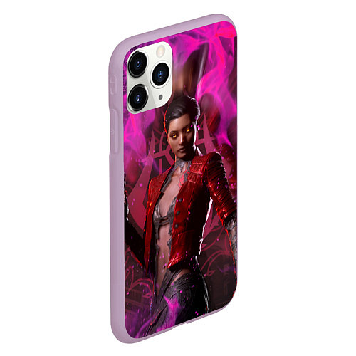 Чехол iPhone 11 Pro матовый Vampire Punk Bloodhunt / 3D-Сиреневый – фото 2