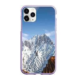 Чехол iPhone 11 Pro матовый Minecraft Mountains Video game