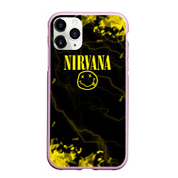 Чехол iPhone 11 Pro матовый Nirvana молнии, цвет: 3D-розовый