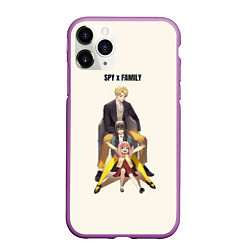 Чехол iPhone 11 Pro матовый Аниме Семья шпиона Anime Spy x Family, цвет: 3D-фиолетовый