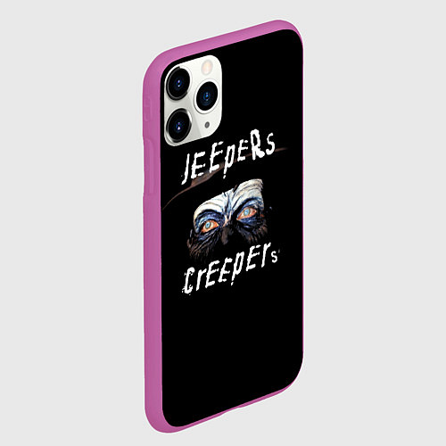 Чехол iPhone 11 Pro матовый Джиперс Криперс в шляпе / 3D-Фиолетовый – фото 2