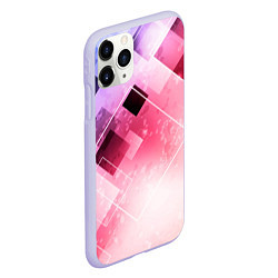 Чехол iPhone 11 Pro матовый Розово-голубая абстрактная геометрия, цвет: 3D-светло-сиреневый — фото 2