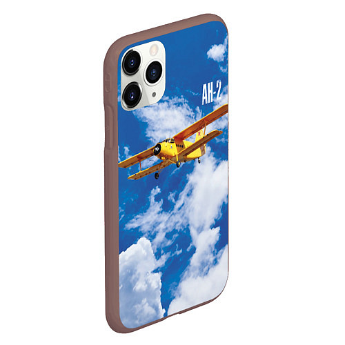 Чехол iPhone 11 Pro матовый Гражданский самолет Ан-2 / 3D-Коричневый – фото 2