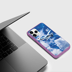 Чехол iPhone 11 Pro матовый Гражданский самолет Ан-2, цвет: 3D-фиолетовый — фото 2