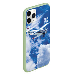 Чехол iPhone 11 Pro матовый Гражданский самолет Ан-2, цвет: 3D-салатовый — фото 2