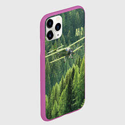 Чехол iPhone 11 Pro матовый Военный самолет Ан-2, цвет: 3D-фиолетовый — фото 2