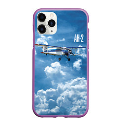 Чехол iPhone 11 Pro матовый Самолет Ан-2, цвет: 3D-фиолетовый