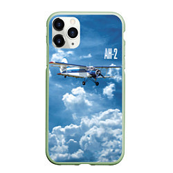 Чехол iPhone 11 Pro матовый Самолет Ан-2, цвет: 3D-салатовый