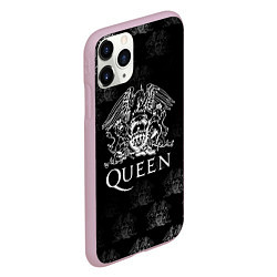Чехол iPhone 11 Pro матовый Queen pattern, цвет: 3D-розовый — фото 2