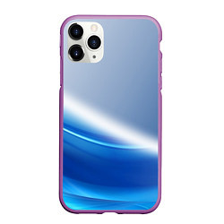 Чехол iPhone 11 Pro матовый Цифровая волна, цвет: 3D-фиолетовый