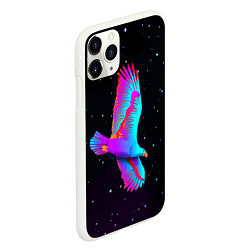 Чехол iPhone 11 Pro матовый Eagle Space Neon, цвет: 3D-белый — фото 2