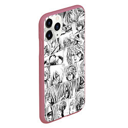 Чехол iPhone 11 Pro матовый Сага о Винланде pattern, цвет: 3D-малиновый — фото 2