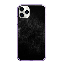 Чехол iPhone 11 Pro матовый Черный космос black space