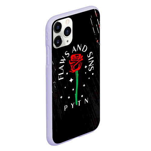 Чехол iPhone 11 Pro матовый Payton Moormeie pattern rose / 3D-Светло-сиреневый – фото 2