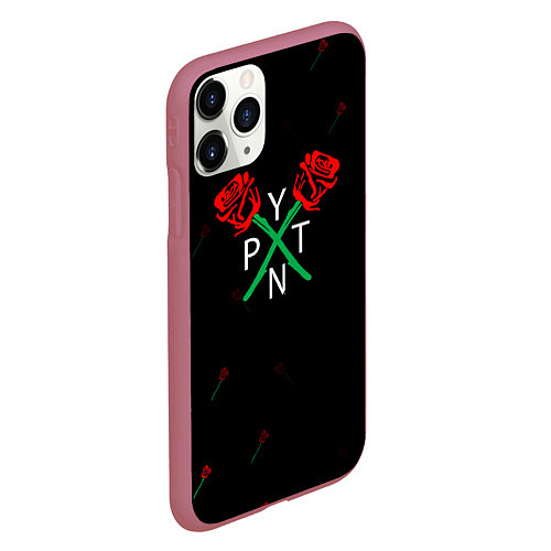 Чехол iPhone 11 Pro матовый ТИКТОКЕР - PAYTON MOORMEIE - ROSE / 3D-Малиновый – фото 2