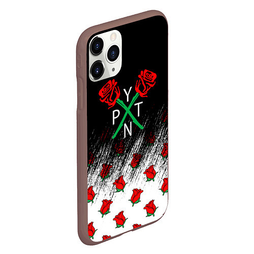 Чехол iPhone 11 Pro матовый PYTN X ROSE пейтон моормиер / 3D-Коричневый – фото 2