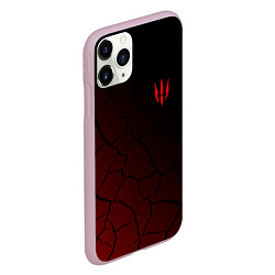 Чехол iPhone 11 Pro матовый THE WITCHER КОГОТЬ ТРЕЩИНЫ, цвет: 3D-розовый — фото 2