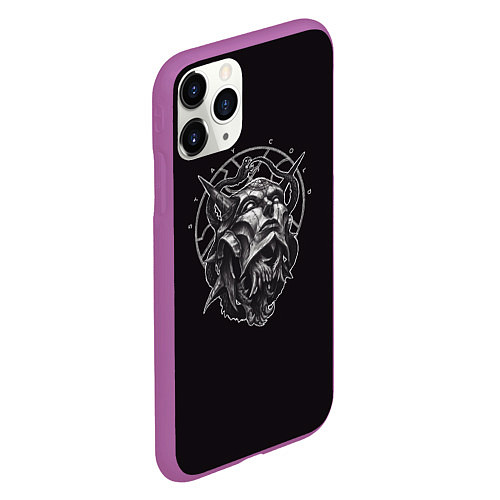 Чехол iPhone 11 Pro матовый Dark mask / 3D-Фиолетовый – фото 2