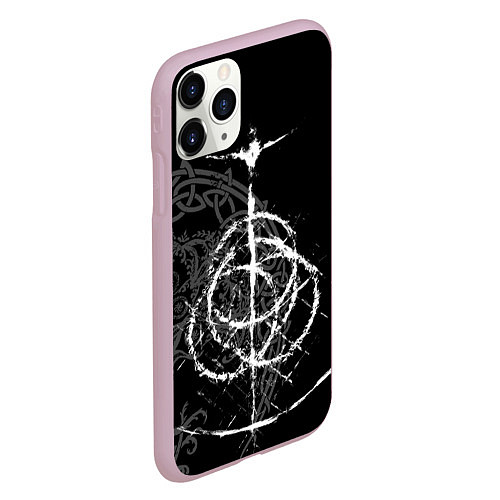 Чехол iPhone 11 Pro матовый КОЛЬЦА ЭЛДЕНА / 3D-Розовый – фото 2