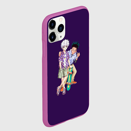Чехол iPhone 11 Pro матовый Killua Zoldyck / 3D-Фиолетовый – фото 2