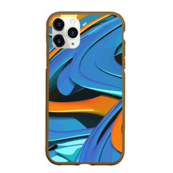 Чехол iPhone 11 Pro матовый Abstraction Fashion 2037, цвет: 3D-коричневый