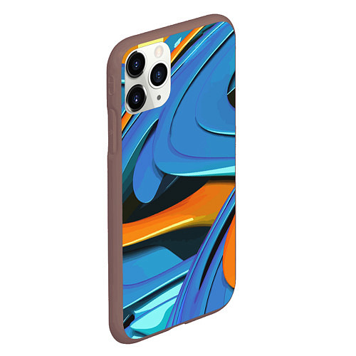 Чехол iPhone 11 Pro матовый Abstraction Fashion 2037 / 3D-Коричневый – фото 2