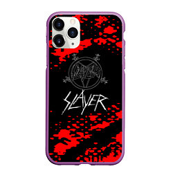 Чехол iPhone 11 Pro матовый Slayer - Reign in Blood, цвет: 3D-фиолетовый