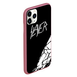 Чехол iPhone 11 Pro матовый Slayer Трещины, цвет: 3D-малиновый — фото 2