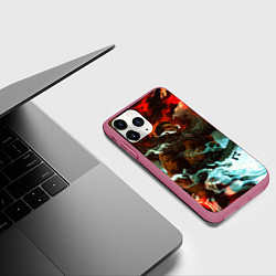 Чехол iPhone 11 Pro матовый BERSERK В ПЕПЛЕ, цвет: 3D-малиновый — фото 2