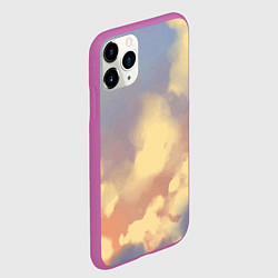 Чехол iPhone 11 Pro матовый Облачное небо на закате, цвет: 3D-фиолетовый — фото 2