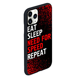 Чехол iPhone 11 Pro матовый Eat Sleep Need for Speed Repeat - Спрей, цвет: 3D-черный — фото 2