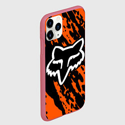 Чехол iPhone 11 Pro матовый FOX MOTOCROSS ORANGE, цвет: 3D-малиновый — фото 2