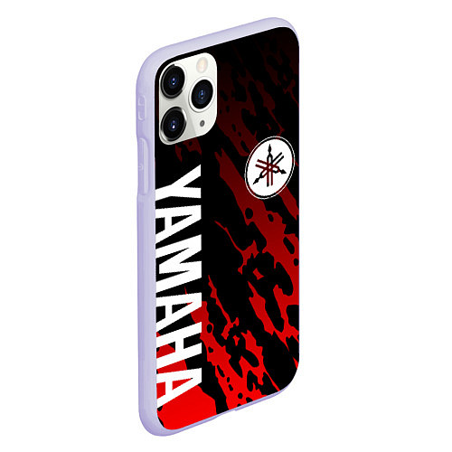 Чехол iPhone 11 Pro матовый Yamaha - Красные пятна / 3D-Светло-сиреневый – фото 2