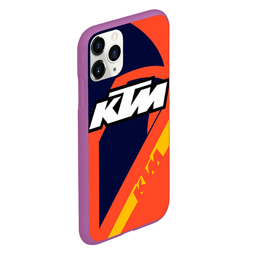 Чехол iPhone 11 Pro матовый KTM VINTAGE SPORTWEAR / 3D-Фиолетовый – фото 2