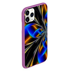 Чехол iPhone 11 Pro матовый Neon vanguard pattern Fashion 2023, цвет: 3D-фиолетовый — фото 2