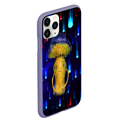 Чехол iPhone 11 Pro матовый Гриб Fantasy / 3D-Серый – фото 2