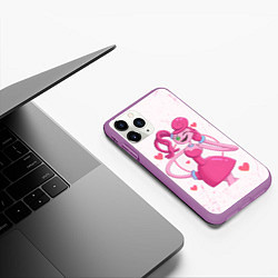 Чехол iPhone 11 Pro матовый POPPY PLAYTIME - Mommy long legs - Мамочка длинные, цвет: 3D-фиолетовый — фото 2