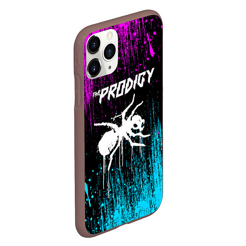 Чехол iPhone 11 Pro матовый The prodigy neon / 3D-Коричневый – фото 2