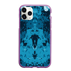 Чехол iPhone 11 Pro матовый Абстрактный графический узор Abstraction, цвет: 3D-фиолетовый